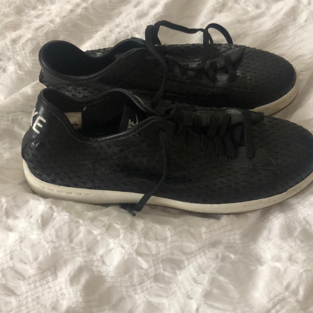 Black leather Nike sneakers